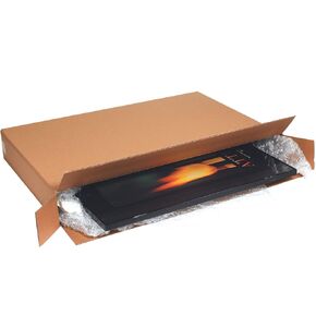 Aviditi HD48824FOL Side Loading Corrugated Cardboard Box 48" L x 8" W x 24" H, Kraft, for Shipping, Packing and Moving (Pack of 10)