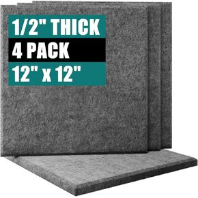 Felt Cork Board for Wall: Extra Large Bulletin Board for Office - 0.5 Inch Thick Corkboard Tiles 6 PCS Grey Pin Board Squares Adhesive