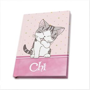 ABYSTYLE Chi's Sweet Home Purrty in Pink Hardcover Mini Journal with Bookmark 6.2" x 4.2" Anime Manga School Office Supplies Gift 180 Lined Pages