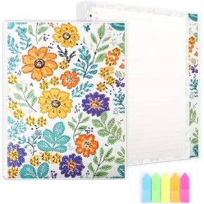 Journaling Notebooks for Women, Cute Spiral Notebooks for Work, 120 Pages 8" X 11" Diamond Painting Notebook, Bright Floral
