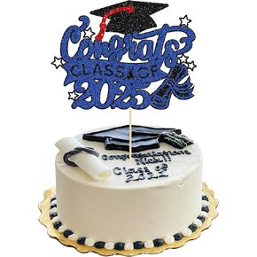Gyufise 24Pcs 2025 Graduation Cap Cupcake Toppers Glitter Glitter Class of 2025 Grad Cap Cake Picks 2025 Graduation Theme Party Cake Decorations Purple