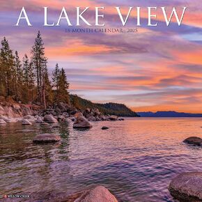 Willow Creek Press Lake View Monthly 2025 Wall Calendar (12" x 12")