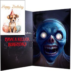 Joyadora Scary Prank Birthday Card - Funny Birthday Cards for Men, Funny Birthday Cards for Women, Birthday Card Funny, Funny Birthday Card, Funny Cards, Joker Greeting Cards, Prank Card