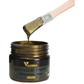 Acrylic Paint Metallic Malachite, Non Toxic, Non Fading, 100ml Copper Leaf Paint for Art, Painting, Handcrafts, Ideal for Canvas Wood Clay Fabric Ceramic Craft Supplies