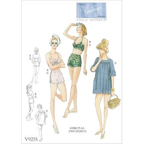 Vogue Patterns Casual Bra and Shorts, 14-16-18-20-22, Orange