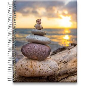 Tools4Wisdom Planner 2025-2026 - April 2025-2026 Calendar - 8.5x11 Inch Hardcover - Monthly Weekly Daily Planner - A5J6 - Zen Sunset