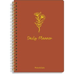 Beautiful Daily Planner Undated - To Do List Notebook with Hourly Schedules, 5.9"x 8.6", Aesthetic Planner Organize Tasks and Appointments,A5 Agenda Planner for Work, School & Office