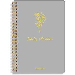Beautiful Daily Planner Undated - To Do List Notebook with Hourly Schedules, 5.9"x 8.6", Aesthetic Planner Organize Tasks and Appointments,A5 Agenda Planner for Work, School & Office
