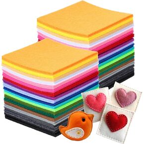 460 Pcs Felt Sheet Stiff Felt Squares Fabric Sheets for Crafts Assorted Color Multipack Felt Craft Sheets for Crafts Sewing Patchwork DIY Crafting Projects (4 x 4 Inch)