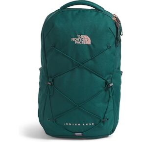 THE NORTH FACE Women's Jester Luxe Everyday Laptop Backpack, Deep Nori/Burnt Coral Metallic, One Size