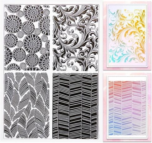 CRASPIRE Vintage Pattern Clear Stamps Stripe Lines Reusable Retro Background Transparent Silicone Stamp Seals for Journaling Card Making DIY Scrapbooking Photo Album Decorative in Saudi Arabia