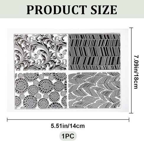 CRASPIRE Vintage Pattern Clear Stamps Stripe Lines Reusable Retro Background Transparent Silicone Stamp Seals for Journaling Card Making DIY Scrapbooking Photo Album Decorative in Saudi Arabia
