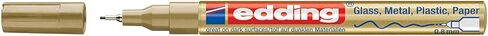 edding 780 gloss paint marker - black white gold silver copper - set of 5 paint markers - extra-fine round nib 0.8 mm - paint pen for glass, pebbles, wood, plastic, paper - waterproof, high coverage in Saudi Arabia