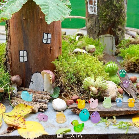FEXIA Easter Bunny Miniature Figurines 30Pcs Mini Resin Figurines Rabbit & Gnome Miniatures, Perfect for Easter Party Gifts Dollhouse Fairy Garden Landscape Home Decor Egg Stuffers DIY Crafts Decor in Saudi Arabia