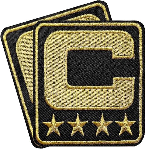 Captain Patches, Embroidered Captain Iron on Patches for Footbal Baseball Softball Soccer Basketball Hockey Team, Gold Pack of 2 in Saudi Arabia