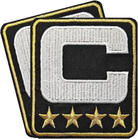 Captain Patches, Embroidered Captain Iron on Patches for Footbal Baseball Softball Soccer Basketball Hockey Team, Gold Pack of 2 in Saudi Arabia