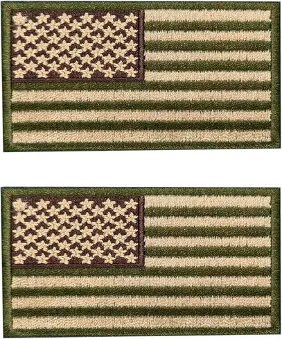 Multicam Tactical Patches of US American Flag 2 Pcs Hook and Loop Patches Sew On Embroidered American Flag Patch Applique for Backpacks Caps Hats Jackets Pants Rectang Military Army Uniform Emblems in Kuwait