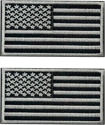 Multicam Tactical Patches of US American Flag 2 Pcs Hook and Loop Patches Sew On Embroidered American Flag Patch Applique for Backpacks Caps Hats Jackets Pants Rectang Military Army Uniform Emblems in Kuwait