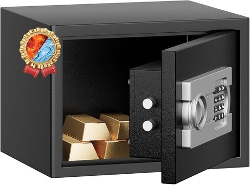Fireproof Safe with Fire Video,1.0 Cubic Feet Class A Standard Digital Safe Box Fireproof for Home&Office,Alloy Steel Fire Proof for Document Money Jewelry Valuables,Black in Saudi Arabia