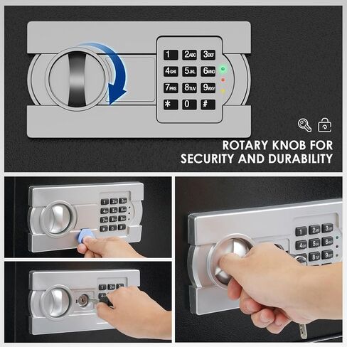 Fireproof Safe with Fire Video,1.0 Cubic Feet Class A Standard Digital Safe Box Fireproof for Home&Office,Alloy Steel Fire Proof for Document Money Jewelry Valuables,Black in Saudi Arabia
