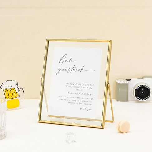 الأوبئة Gold Glass Picture Floating Frames 10x8 بوصات لتوقيع الجدول الحفل in Kuwait
