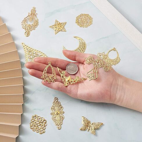 Pandahall Tibetan Alloy Chandelier Charms Earrings Connector Links Dangle Pendants for Jewelry Making Necklace in Saudi Arabia
