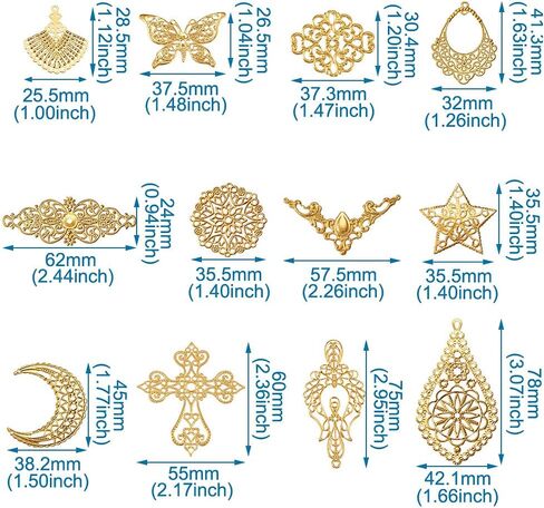 Pandahall Tibetan Alloy Chandelier Charms Earrings Connector Links Dangle Pendants for Jewelry Making Necklace in Saudi Arabia