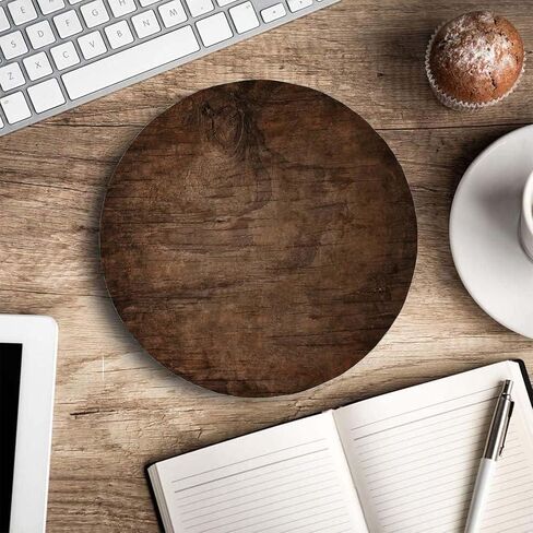 Mouse Pad, Electric Guitar in Fire and Water Mouse Pads with Design, Round Washable Cloth Personalized Mouse Mat, Gaming Office Home Non-Slip Rubber Base Computer Mousepad 7.9×7.9×0.12 inches in Saudi Arabia