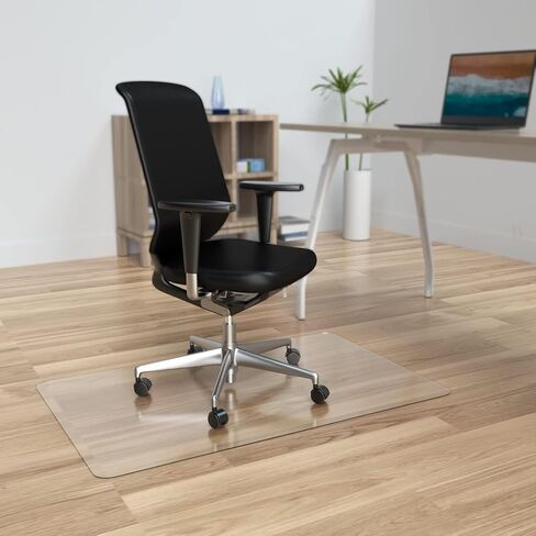 Warmstar Clear Office Chair Mat for Hardwood Floor,44"x58" Plastic Floor Mat Clear Rolling Mat for Office Chair No Curling,Heavy Duty Clear Desk Chair Mat Wood Tile Floor Mat for Office & Home in Saudi Arabia