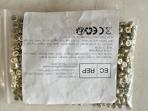 DAHI 800pcs Number Beads Gold Round Acrylic 0-9 Number Beads Arabic Number Beads Loose Beads for DIY Jewelry Making Bracelets Necklaces Keychains Handmade (Gold) in Saudi Arabia