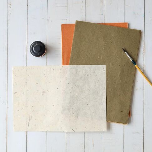 50 Sheets A4 Natural Fiber Mulberry Tree Mulberry Paper Sheets Art Tissue Washi Paper Design Craft Art Origami Suppliers Card Making DIY Crafts (Black, A4) in Saudi Arabia