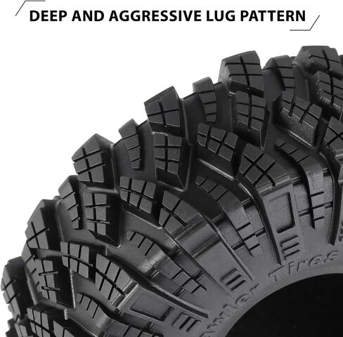 INJORA 1.9 S3 Tires Kraken Claw Mud Terrain Wheel Tires for FCX10 Axial SCX10 Pro SCX10 UTB18 TRX4 Redcat Gen8 7VS4-10 1/10 RC Crawler Car in Kuwait