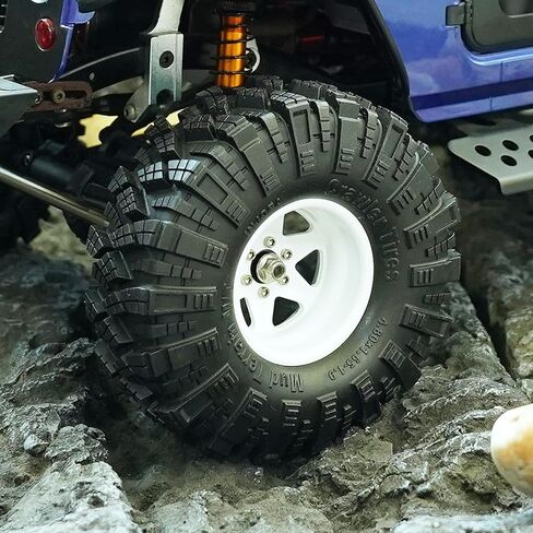 INJORA 1.9 S3 Tires Kraken Claw Mud Terrain Wheel Tires for FCX10 Axial SCX10 Pro SCX10 UTB18 TRX4 Redcat Gen8 7VS4-10 1/10 RC Crawler Car in Kuwait