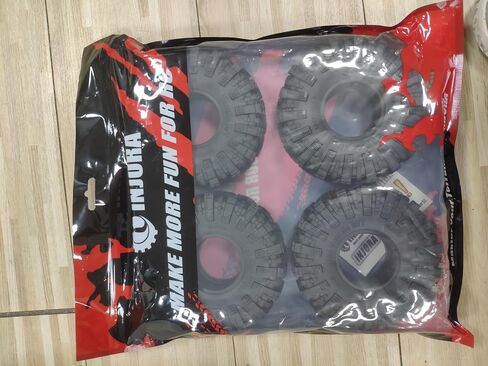 INJORA 1.9 S3 Tires Kraken Claw Mud Terrain Wheel Tires for FCX10 Axial SCX10 Pro SCX10 UTB18 TRX4 Redcat Gen8 7VS4-10 1/10 RC Crawler Car in Kuwait