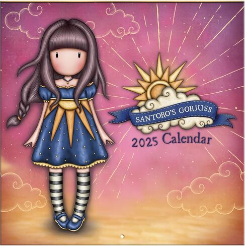 Santoro Gorjuss 2025 Wall Calendar Ray of Light - 13 شهرًا تقويمًا يمتد من يناير إلى 25 إلى Jan'26 - لمشجعي Gorjuss مع صور جميلة كل شهر - لصديقتها الشقيقة أمي صديقة in Saudi Arabia