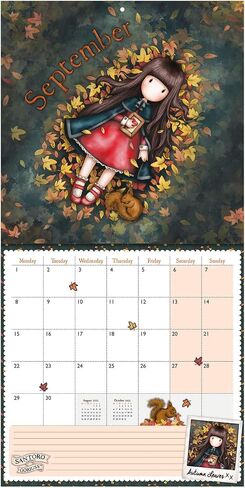Santoro Gorjuss 2025 Wall Calendar Ray of Light - 13 شهرًا تقويمًا يمتد من يناير إلى 25 إلى Jan'26 - لمشجعي Gorjuss مع صور جميلة كل شهر - لصديقتها الشقيقة أمي صديقة in Saudi Arabia