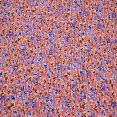 Stylish FABRIC 55" Wide-Printed 4x2 Slub Poly Cotton Spandex Fabric by The Yard, Soft Stretchy Material for Dresses, Loungewear, Headbands, Activewear, School, and DIY Project, Blush Pine 2 Yards in Saudi Arabia