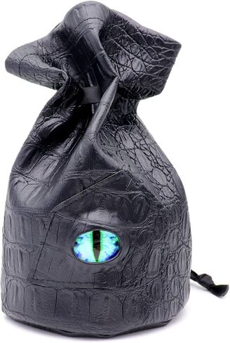Haxtec Dragon Dice Bag Dungeons and Dragons Gift Drawstring Leather DND Dice Pouch Storage Bag for D&D Dice, Coins and Accessories (Blue Eye) in Saudi Arabia