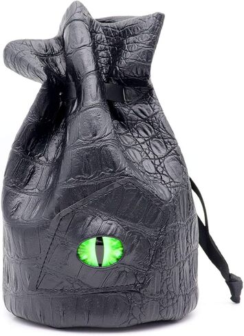 Haxtec Dragon Dice Bag Dungeons and Dragons Gift Drawstring Leather DND Dice Pouch Storage Bag for D&D Dice, Coins and Accessories (Blue Eye) in Saudi Arabia