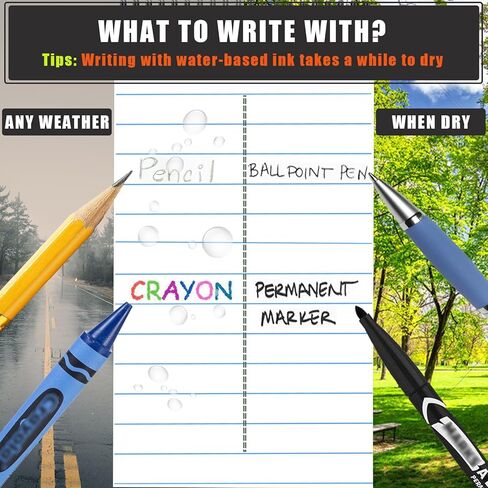 Waterproof Notebook, 3" x 5" All Weather Pocket Notepad, Small Top Spiral Memo Notebook with 80 Waterproof Lined Pages for Outdoor Activities Home Office College School (Black+Green+Orange - 3 Pack) in Kuwait