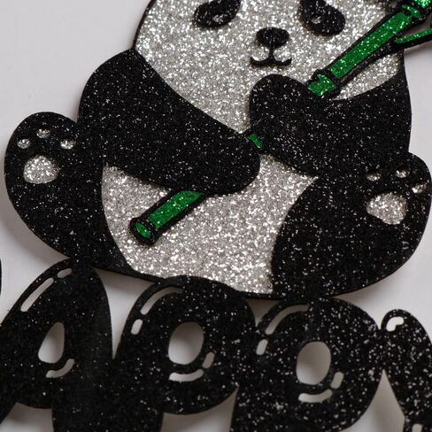 LVEUD Panda Happy Birthday Cake topper Panda Cake Topper Happy Birthday Bear Cake Decorations for Kids Girls Boys Panda Theme Birthday Baby Shower Party Supplies in Kuwait