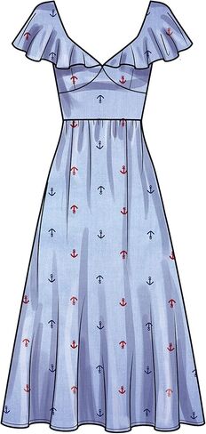Simplicity Misses' V-Neck Dresses Sewing Pattern Kit, Code S9704, Sizes 20W-22W-24W-26W-28W, Multicolor in Saudi Arabia