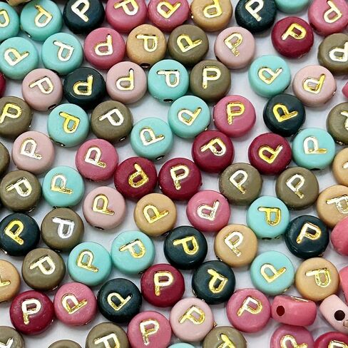 حبات خطاب مستديرة 200pcs ، 4x7mm ملونة الأبجدية حبات الخرزات S Beads مع رسائل لصنع سوار صنع المجوهر in Kuwait