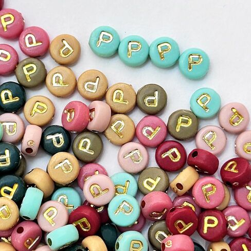 حبات خطاب مستديرة 200pcs ، 4x7mm ملونة الأبجدية حبات الخرزات S Beads مع رسائل لصنع سوار صنع المجوهر in Kuwait
