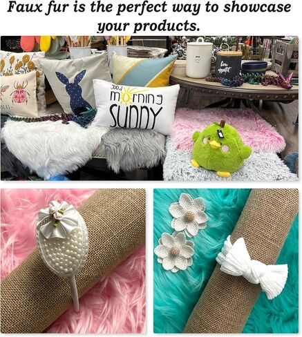 Bianna Pitch Black Luxury Faux Fur Fabric, by The Yard, American Seller, Shag Shaggy Material for Crafting, Sewing, Costumes, Fursuits, Home Decor (5x60 inches) in Kuwait