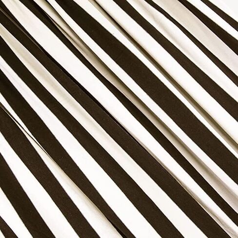 Fabricla Rayon Spandex Jersey Knit Fabric 1 "Stripes - 58/60" بوصة (150 سم) بعرضها على الفناء - 4 طريقة تمدد النسيج - الضوء إلى النسيج المتوسط ​​220 GSM - (قبالة أبيض ، أسود) - 2 ياردة in Kuwait
