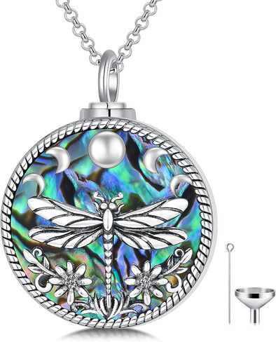 PELOVNY Urn Necklaces for Ashes S925 Sterling Silver Western Turquoise Pendant Cremation Jewelry Memorial Gifts for Women Mom in Saudi Arabia