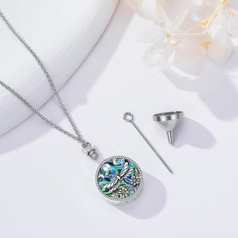 PELOVNY Urn Necklaces for Ashes S925 Sterling Silver Western Turquoise Pendant Cremation Jewelry Memorial Gifts for Women Mom in Saudi Arabia