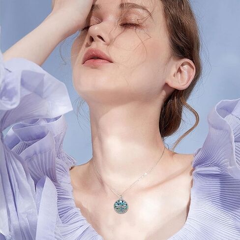 PELOVNY Urn Necklaces for Ashes S925 Sterling Silver Western Turquoise Pendant Cremation Jewelry Memorial Gifts for Women Mom in Saudi Arabia