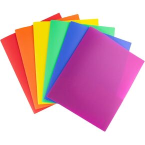 Dunwell Plastic Folders with Pockets (Black, 3 Pack), 2 Pocket Poly Folders for School, Home or Office, Durable Acid-Free Poly, Includes Removable Adhesive Labels